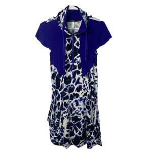 Kensie women's short-sleeve cowl neck above-the-knee‎ dress Abstract Size XS